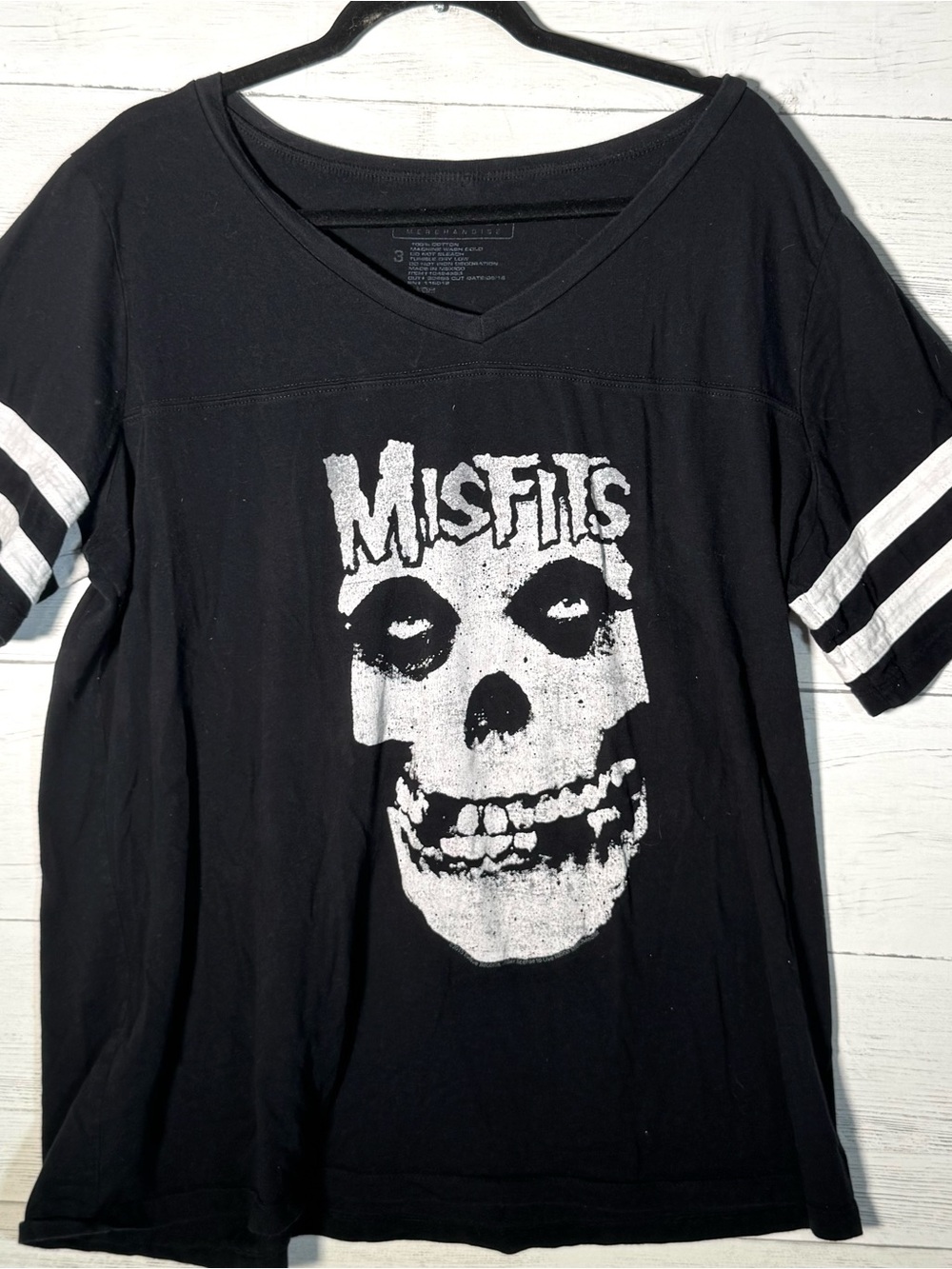 Misfits Live Nation Black Varsity T Shirt Women’s Plus Size 2X Official Merch
